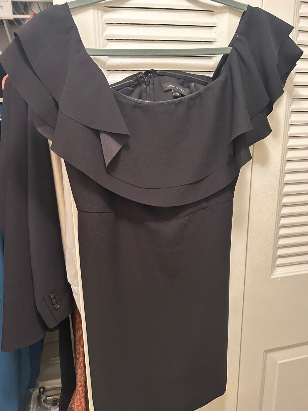Black Off-Shoulder Ruffle Dress